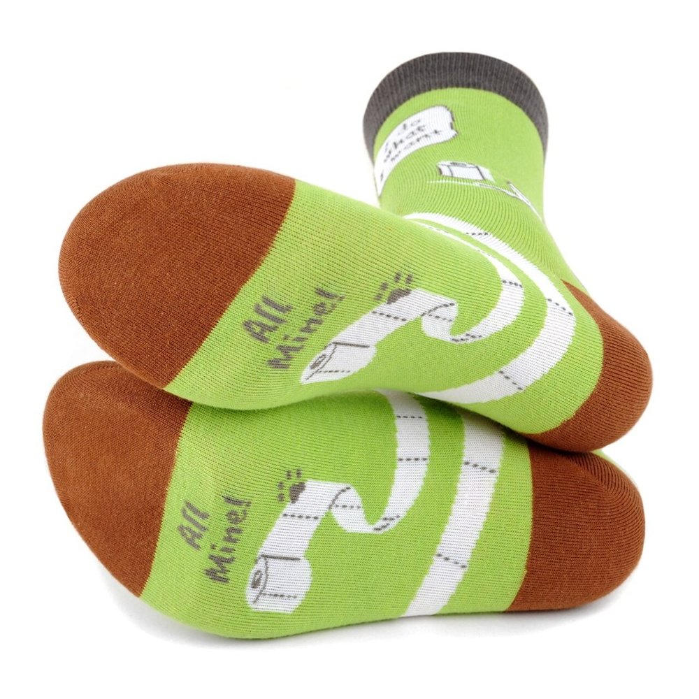 Covid-19 -Toilet Paper- Novelty Socks L/XL - Picture 9 of 10